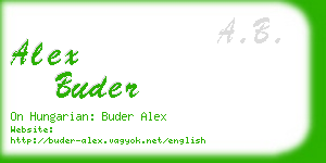 alex buder business card